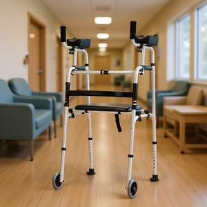 Andador Plegable de Aleación de Aluminio con Ruedas para Rehabilitación y Asistencia a la Movilidad - Product Image 2