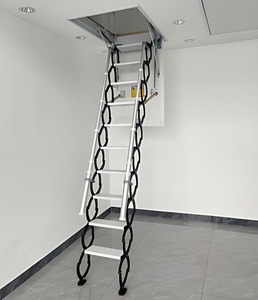 Escalera Retráctil Plegable para Ático, Escaleras Ocultas con Control Remoto y Peldaños Antideslizantes para Uso Diario en el Hogar - Product Image 5