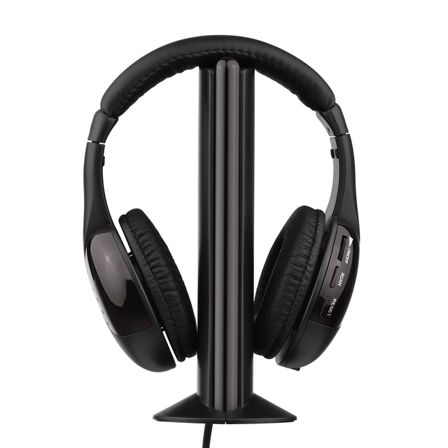 5 in 1 Multifunctional Wireless Headset FM Hi-Fi Wireless Emitter & Receiver Set FM Radio Cordless Headphone Wired Headset