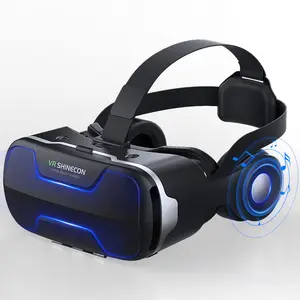 Kacamata Virtual Reality, Logam, Baru, VR 3D dengan Headphone