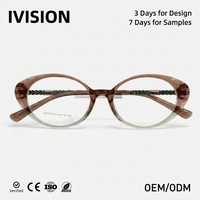 6041 Nuevas Monturas de Gafas Ovaladas con Forma de Gato, TR90, para Miopía, Montura Completa, Lentes AC para Mujer, Estilo Urbano, Famosas en Internet