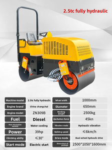 Mini-compacteur vibrant à bas prix, compacteur de construction routière à tambour simple et double - Product Image 2