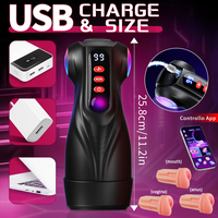 Männer-Sextoy mit 9 Saugmodi, 9 Vibrationsstufen, 3D-Textur, weicher Hülle, Heizfunktion, APP-Steuerung und LCD-Display