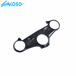 Kits de carénage AKOSO pour moto en fibre de carbone sèche 3K, comprenant le <span class=keywords><strong>pont</strong></span> de fourche avant et le capot de la tige de direction, pour Honda CB650R CBR650R 2019+ - Product Image 5
