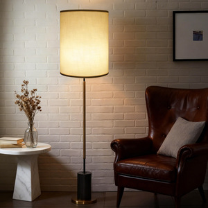 Cylinder Fabric Lamp Shade White Linen Look Easy Install Lamp <b>Accessory</b> for Table Desk <b>Floor</b> Lamps - Product Image 3