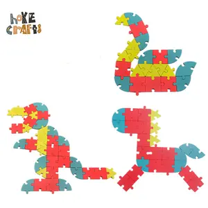 Jouet éducatif créatif en bois motif blocs ensemble forme géométrique Puzzle