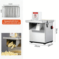 Commerciële groente-, aardappel- en fruit snijmachine 200W 220V 5 snijgroottes 20mm Laag geluidsniveau motor 1 jaar garantie voor restaurants