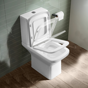 <span class=keywords><strong>Turkish</strong></span> bianco occidentale allungato doppio sciacquone in ceramica Commode con drenaggio P-Trap per servizi igienici dell'hotel - Product Image 3
