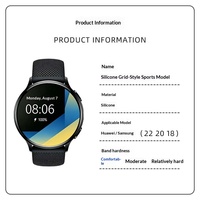 Tali Jam Tangan Silikon Motif Kotak-kotak Kustom 18-22mm Kancing Jepret Ramah Kulit Tahan Air Kompatibel untuk Smartwatch
