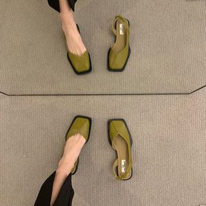 <span class=keywords><strong>Sandalias</strong></span> de Punta cerrada de nuevo estilo de verano para mujer 2025, prendas de vestir coreanas francesas de moda con plataforma, zapatos planos romanos Super Immortal - Product Image 1