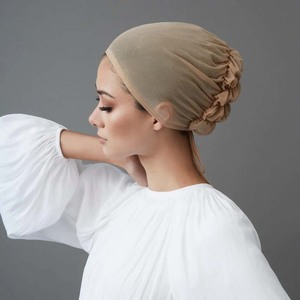 Sous-foulard tendance 2022, super respirant, léger comme un nuage, en maille, à nouer dans le <span class=keywords><strong>dos</strong></span>, sous-capuchon musulman pour femmes, hijab intérieur - Product Image 5