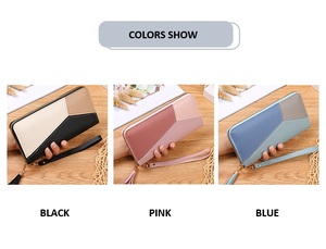 <span class=keywords><strong>Portafoglio</strong></span> lungo da <span class=keywords><strong>donna</strong></span> di <span class=keywords><strong>grande</strong></span> capacità con braccialetto, custodia per telefono a <span class=keywords><strong>portafoglio</strong></span> in <span class=keywords><strong>pelle</strong></span> sintetica a tre colori per <span class=keywords><strong>donna</strong></span> - Product Image 2