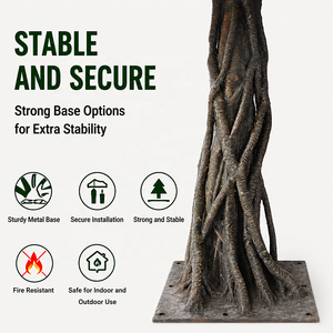 Grand Faux Figuier de 3 Mètres pour Décoration de Mariage, Plante Verte Artificielle en Plastique, Banyan Géant pour Intérieur et Extérieur - Product Image 3