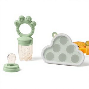 Set de Alimentación Portátil y Ecológico para Bebés, con Tapa de Silicona de Grado Alimenticio, Libre de BPA, Bandeja para Congelar Leche Materna, Chupete y <span class=keywords><strong>6</strong></span> Accesorios - Product Image 6
