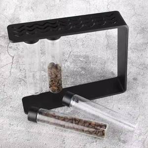 Tubes de rangement pour grains de café, conteneurs hermétiques en verre avec support pour outils à café, présentoir à tube unique - Product Image 1