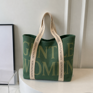 Eco-Friendly Long Handle Washable Reusable Cotton Bag Solid Nature Color <b>Canvas</b> <b>Tote</b> Bag With Printed Logo - Product Image 6