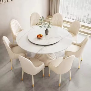 Modern Luxury Kitchen Restaurant Tables and <strong>6</strong> <strong>Chairs</strong> <strong>Sets</strong> <strong>Grey</strong> High End Marble <strong>Dining</strong> Table <strong>Set</strong> for Home - Product Image 6