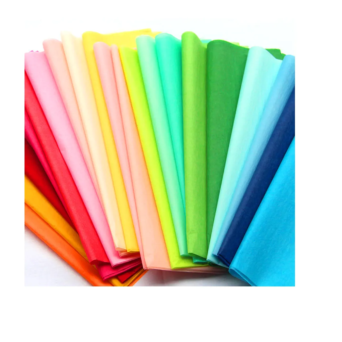 Farbenfrohes Wickelpapier Luxus-Seidenpapier Wickelpapier hochwertiges 17 gsm Wickelpapier