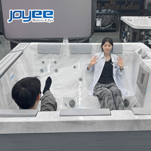 JOYEE <span class=keywords><strong>Jacuzzi</strong></span> extérieur 6 personnes avec cascade LED, en acrylique, pour jardin, villa, hôtel, moderne - Product Image 2