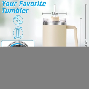 40oz Stainless Steel Travel Tumbler with Handle Large Capacity <b>Portable</b> <b>Vacuum</b> Flask 6-12 Hours Thermal Insulation - Product Image 3