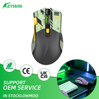 Mouse Gaming Ergonomis Dual-Mode Pro GD004 7D 4000 DPI RGB untuk Koneksi Kabel/USB & Nirkabel 2.4G untuk PC Gaming dengan Pengisian Cepat 500mAh