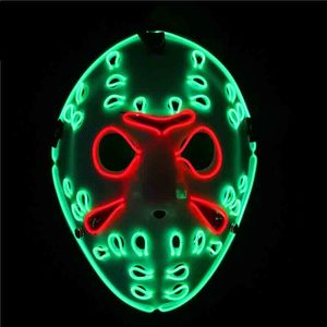 Máscara LED <span class=keywords><strong>de</strong></span> Halloween 2025 <span class=keywords><strong>de</strong></span> PVC con luz, diseño aterrador <span class=keywords><strong>de</strong></span> Purge, para niños, adultos, hombres y mujeres, ideal para fiestas y disfraces. - Product Image 1