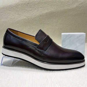 Scarpe eleganti da <span class=keywords><strong>uomo</strong></span> all'ingrosso della fabbrica mocassini fatti a mano <span class=keywords><strong>Slip</strong></span>-<span class=keywords><strong>on</strong></span> Design a punta a punta scarpe basse da lavoro Casual formale - Product Image 1