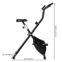 Bicicleta de Ejercicio Magnética Plegable para Interiores, Bicicleta de Spinning para Fisioterapia y Fitness, Portátil