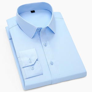 Ohsisa camicia da <span class=keywords><strong>uomo</strong></span> con <span class=keywords><strong>colletto</strong></span> Turn-Down camicia da <span class=keywords><strong>uomo</strong></span> sottile camicia a maniche lunghe di colore puro - Product Image 5