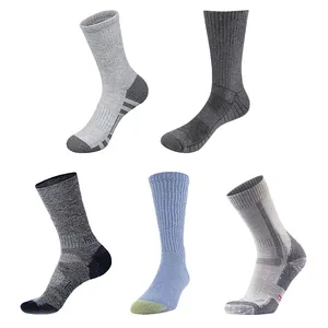 Safety Socks Custom Cushioned Cotton Moisture Crew Boot Labor Protection Sock Cushioned Safety Work Socks