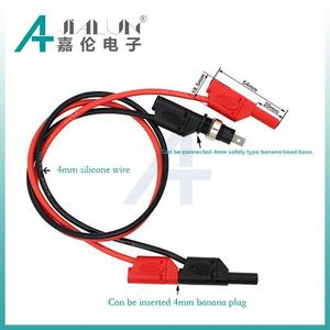 Jialun tomada de banana de segurança 4mm, plugue macho de banana com fio em ponte macio, cabo de teste de fio - Product Image 6