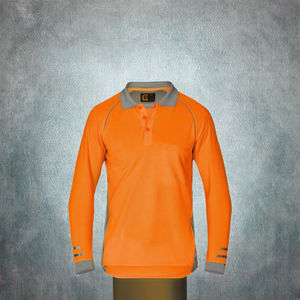 Camisa Polo de Trabajo de Manga Larga de Alta Visibilidad para Hombre, Malla Birdeye y Poliéster Reflectante de Seguridad con Bolsillos, Logotipo Personalizable para Ropa de Trabajo - Product Image 2