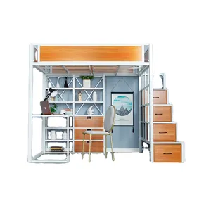 New design girl loft bunkbed for children bunk loft bed with drawers starirs bunkbeds bedroom furniture kids bunkbed