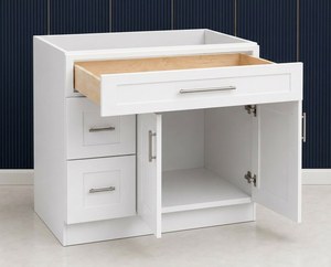 Bulk 36 Inch Shaker Bathroom Vanity Cabinet 2 Door Left or Right Drawer Bank RTA Vietnam Factory - Product Image 3