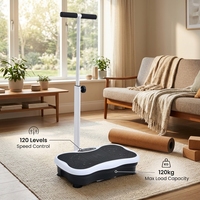 ZHOYA SPORT Machine de vibration corporelle électrique à 120 niveaux réglables Crazy Fit avec poignée pour la remise en forme à domicile et la perte de poids