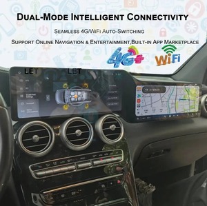Écran double 25 pouces pour <span class=keywords><strong>Mercedes</strong></span> Benz Classe C <span class=keywords><strong>GLC</strong></span> 2015-2022, Carplay sans fil, Navi GPS, Android 15, Bluetooth, autoradio stéréo QLED - Product Image 5