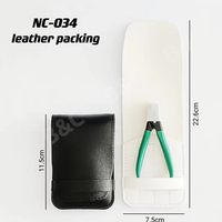 Étui de protection portable en cuir PU pour ciseaux à cuticules et ciseaux à ongles, avec étui de rangement pour cure-oreilles en acier inoxydable, idéal pour les cadeaux