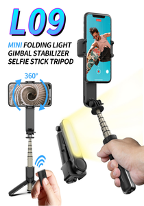 <span class=keywords><strong>L09</strong></span> Palo Selfie Telescópico Inteligente de 1 Eje con <span class=keywords><strong>Gimbal</strong></span>, Control Remoto Inalámbrico, <span class=keywords><strong>Estabilizador</strong></span> de Teléfono Extensible con Luz LED para Cámara - Product Image 2