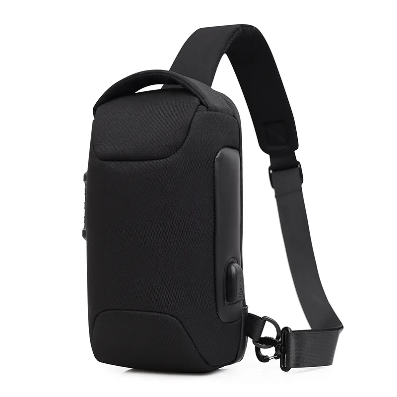Offre Spéciale à la mode étanche poitrine taille sac avec Port de charge USB Anti-vol sac à bandoulière moto sac pour unisexe