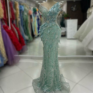 Dress Sale Heve Heve Ropa Mujer Nude Luxury Beaded Pearls Mermaid