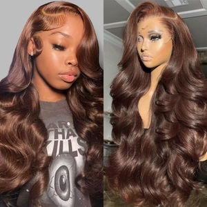 Cabello Humano <span class=keywords><strong>Virgen</strong></span> Indio 100% Natural para Pelucas, Transparente HD, 180% de Densidad, Textura Lisa, Largo, para Mujer - Product Image 4