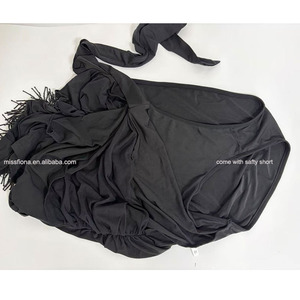 Falda de Baile Latino Profesional para Mujer, Estilo Envolvente 2 <span class=keywords><strong>en</strong></span> 1, Falda de Práctica con Shorts Integrados para Salsa y Rumba - Product Image 5