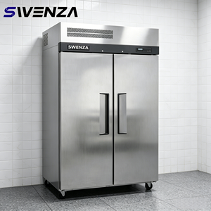 Congélateur vertical à double porte en acier inoxydable Swenza pour restaurant commercial, haute performance, à économie d'énergie, pour stockage à <span class=keywords><strong>froid</strong></span> - Product Image 1
