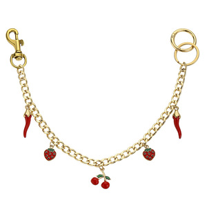 REWIN Chunky Coeur Cerise Clé Étoile Pendentif Tissé En Cuir Métal Corde Chaîne <span class=keywords><strong>Sac</strong></span> Charme Femmes <span class=keywords><strong>Sac</strong></span> <span class=keywords><strong>À</strong></span> <span class=keywords><strong>Main</strong></span> Décor Accessoires - Product Image 3