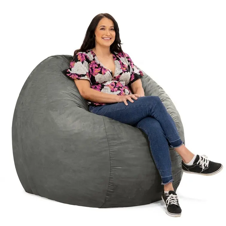 Saco de sofá de felpa, Ultra suave, silla de espuma viscoelástica, muestra disponible