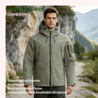 Veste tactique pour homme, coupe-vent, imperméable, hydrofuge, à capuche, pour l'escalade en plein air, OEM