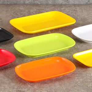 Assiettes carrées en mélamine plats et assiettes de restauration vertes modernes assiettes colorées pour restaurant - Product Image 6