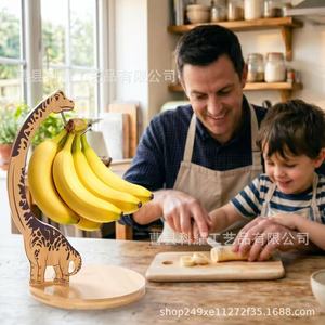 Support à fruits en bois massif en forme de dinosaure pour la cuisine - Product Image 3