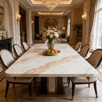 YDSTONE 0 Silica Imitation Pierre Naturelle Quartz Taj Mahal Pierre Artificielle Quartz Blanc pour Comptoir de Cuisine et Design de Table