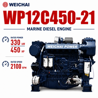 Original SCDC Weichai WP12 Serie Bootsmotor 330kW 450PS 2100U/min Schiffsdieselmotor WP12C450-21 für Fischerboote mit CCS